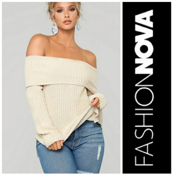 Fashion Nova Jane Off Shoulder Sweater 